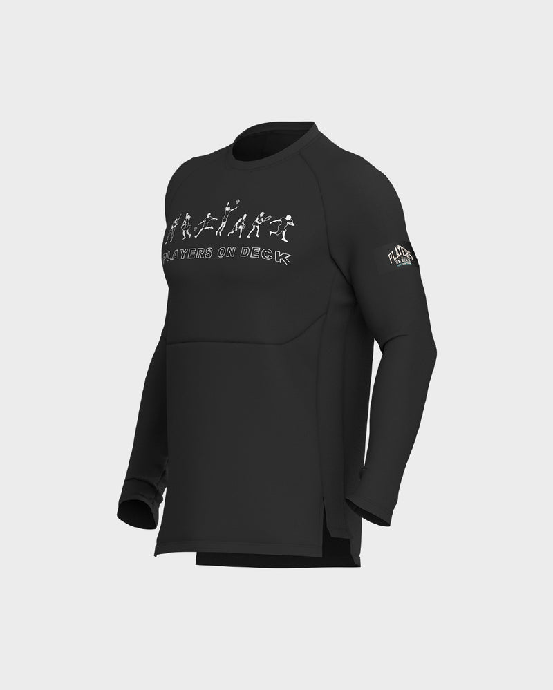 Mens Long Sleeve Performance Tee - Black