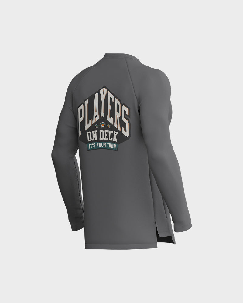 Mens Long Sleeve Performance Tee - Gray