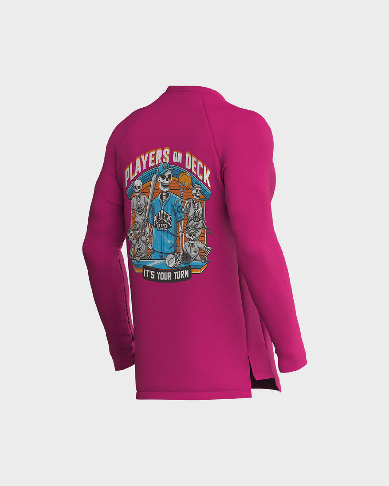 Mens Long Sleeve Performance Tee - Pink