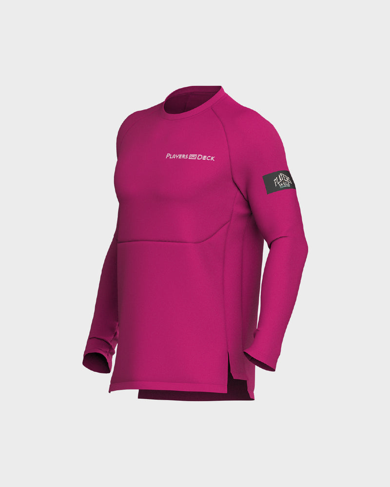 Mens Long Sleeve Performance Tee - Pink
