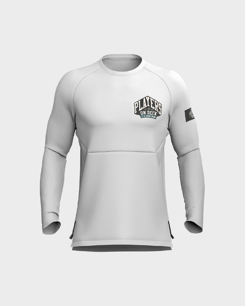 Mens Long Sleeve Performance Tee - White