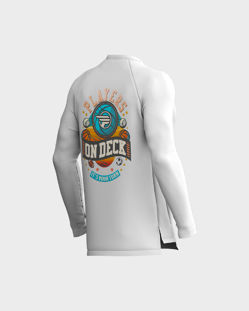 Mens Long Sleeve Performance Tee - White