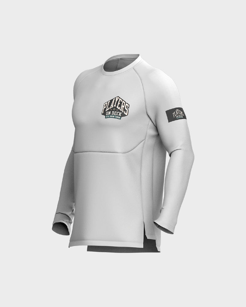 Mens Long Sleeve Performance Tee - White