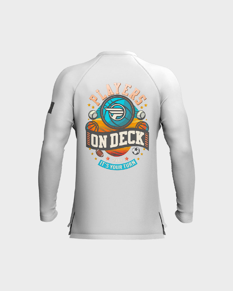 Mens Long Sleeve Performance Tee - White