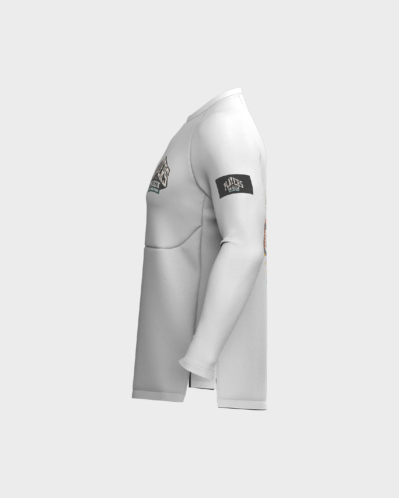 Mens Long Sleeve Performance Tee - White